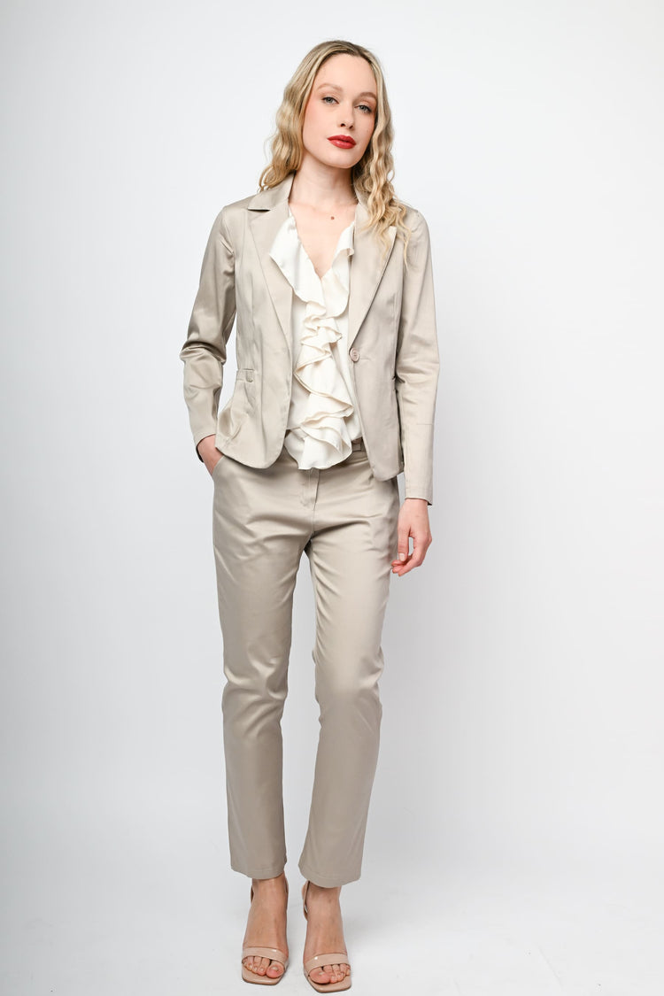 Stretch cotton trousers