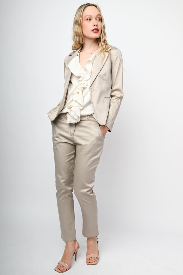 Stretch cotton trousers