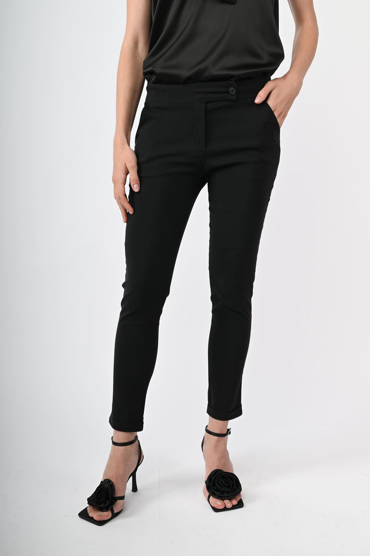 Viscose-blend slim-fit trousers