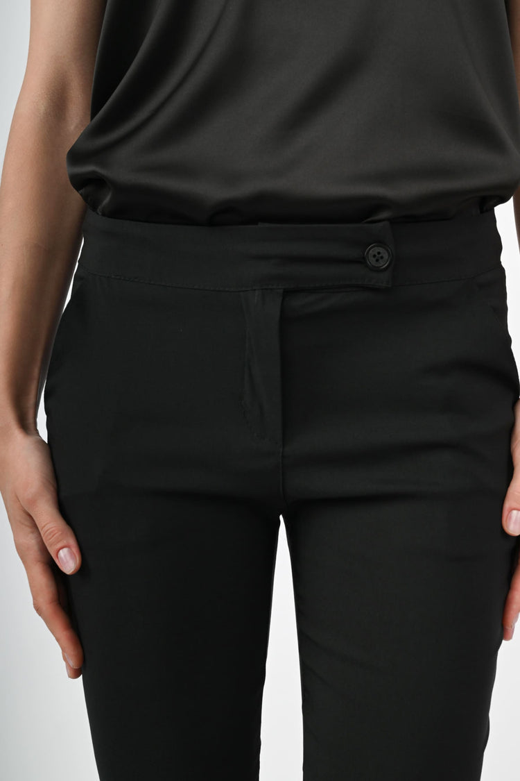 Viscose-blend slim-fit trousers