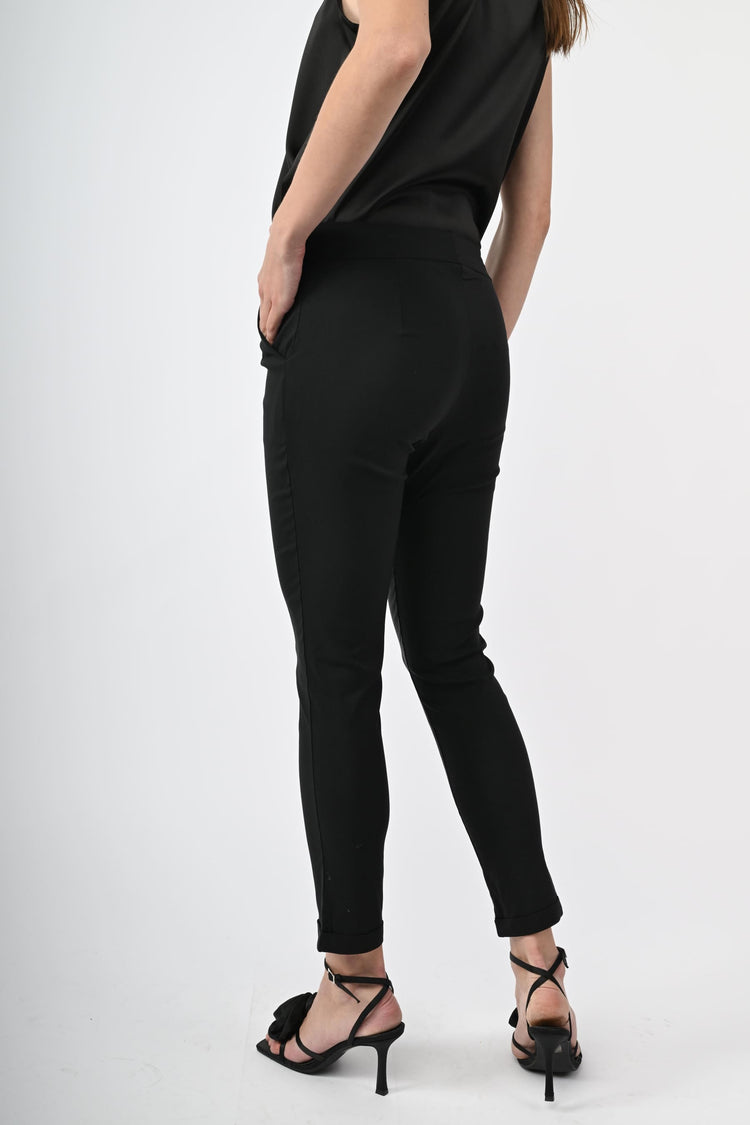 Viscose-blend slim-fit trousers