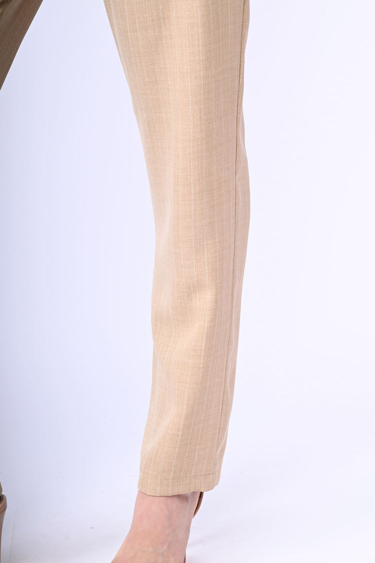 Pinstriped trousers