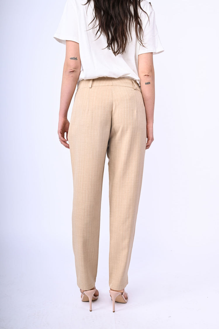 Pinstriped trousers
