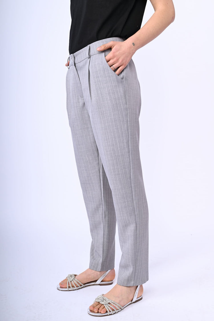 Pinstriped trousers