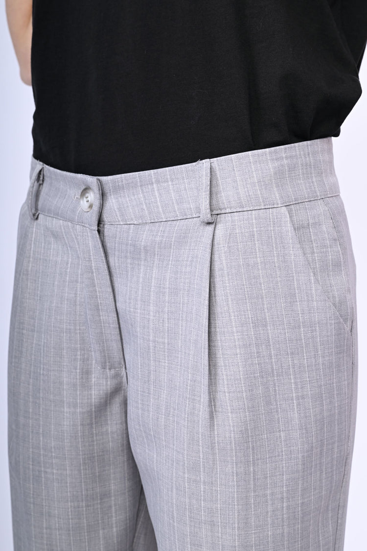 Pinstriped trousers