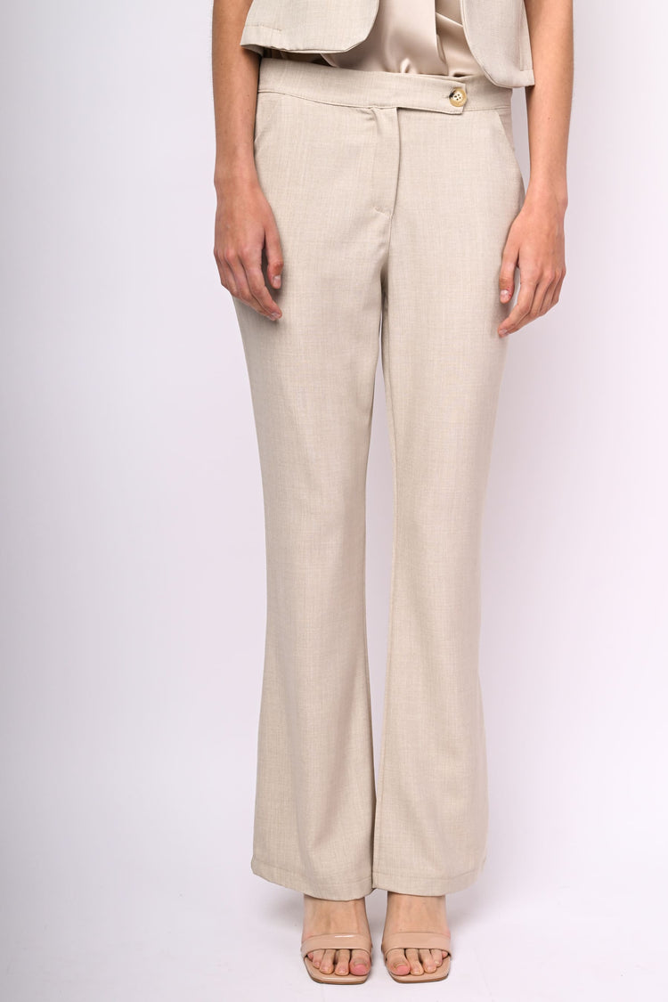 Flared leg trousers