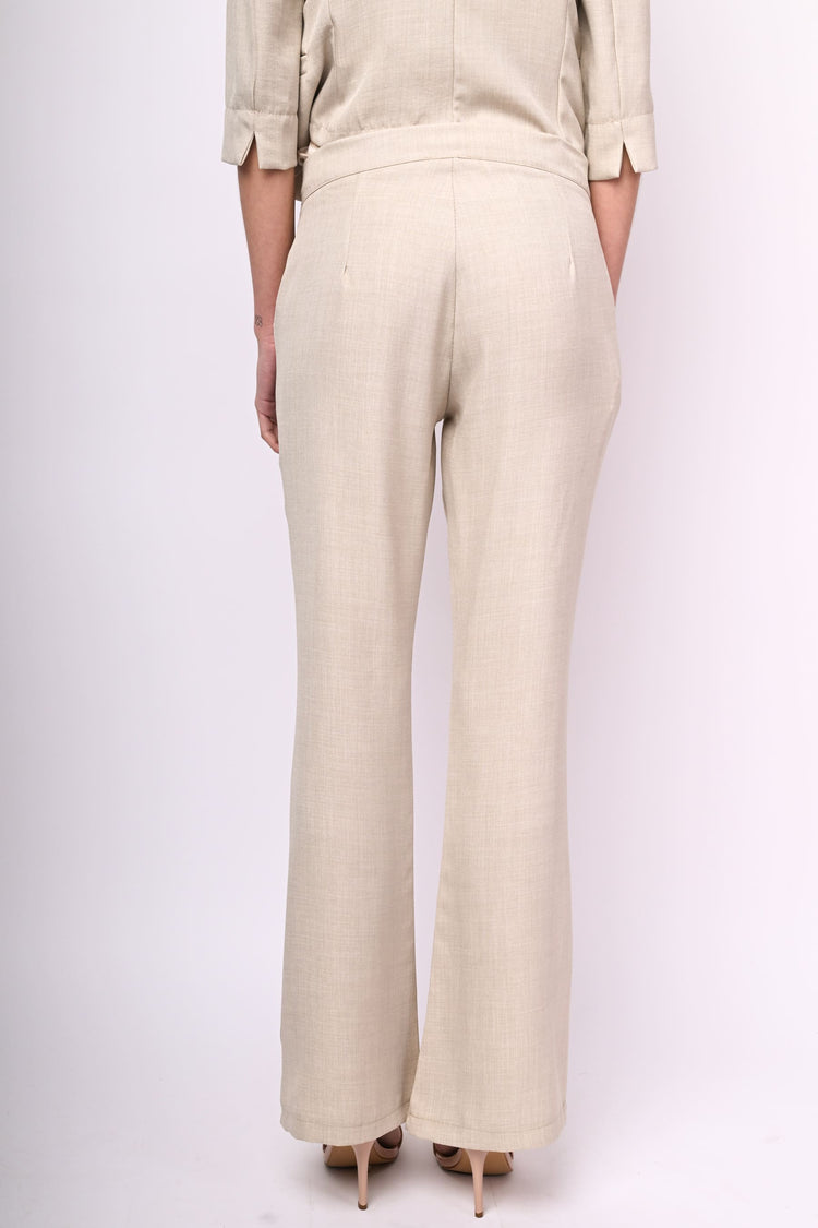 Flared leg trousers