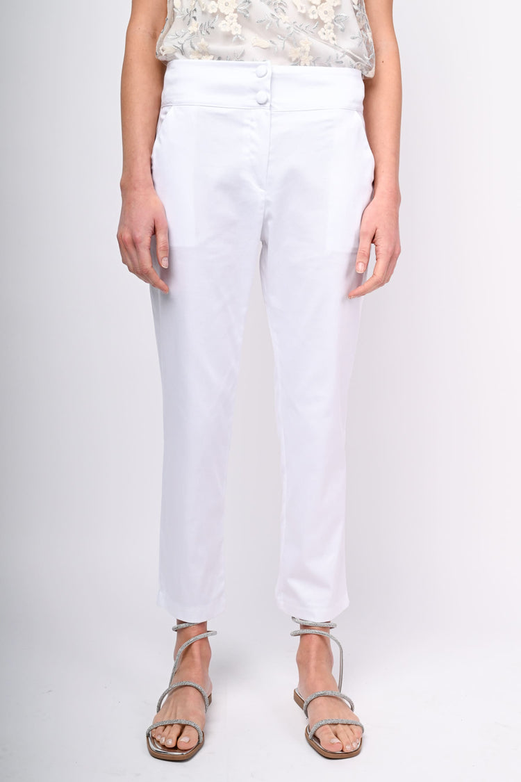 Cotton satin trousers