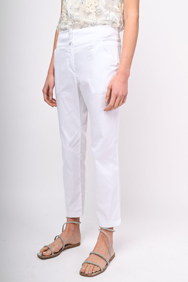 Cotton satin trousers