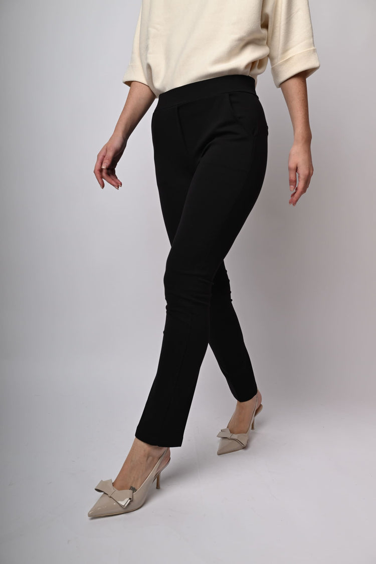 Viscose-blend slim-fit trousers