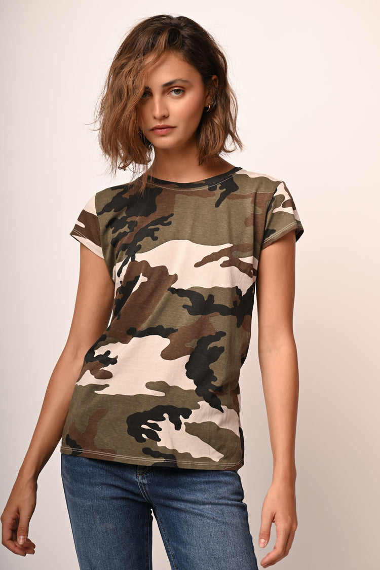 Camouflage print t-shirt