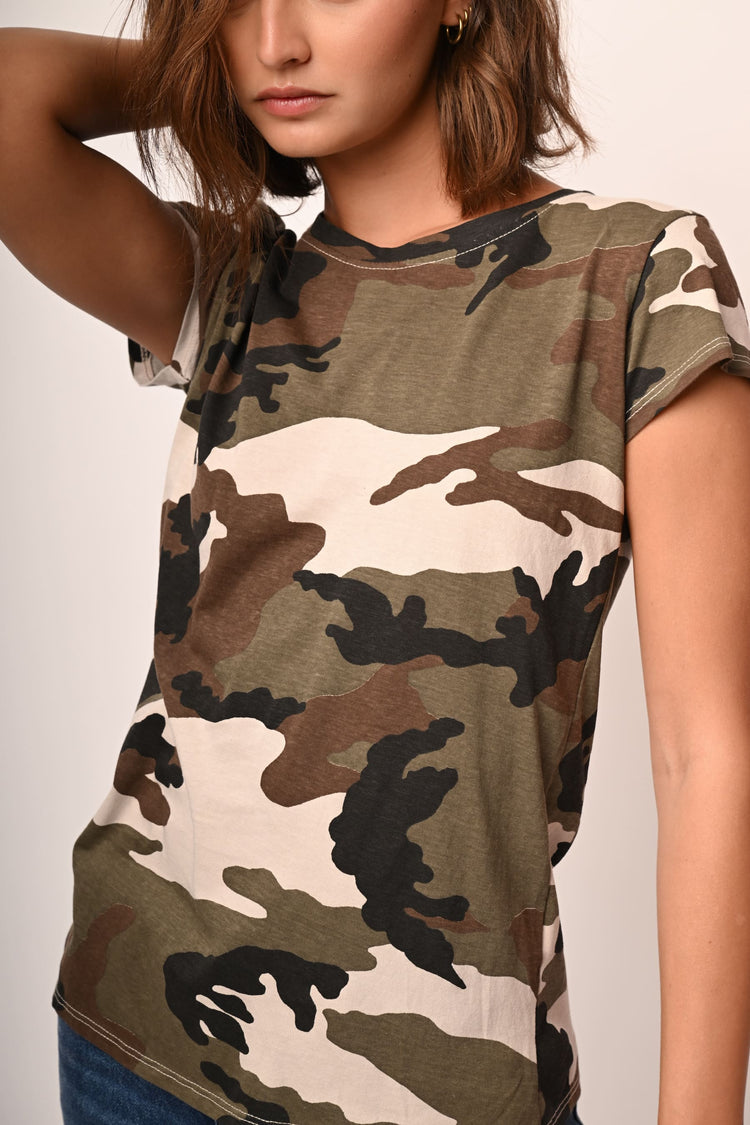 Camouflage print t-shirt