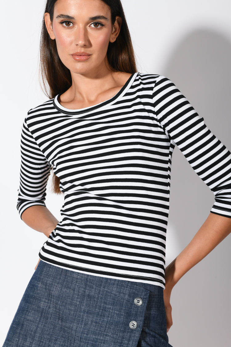 Striped knit top