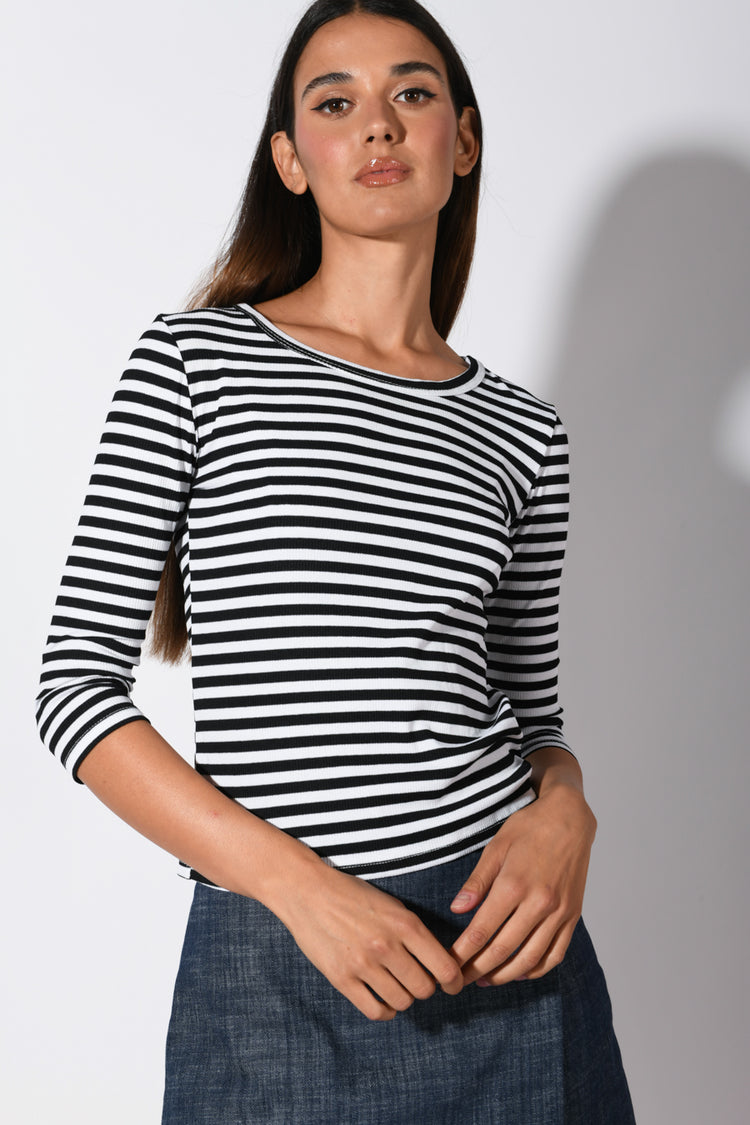 Striped knit top