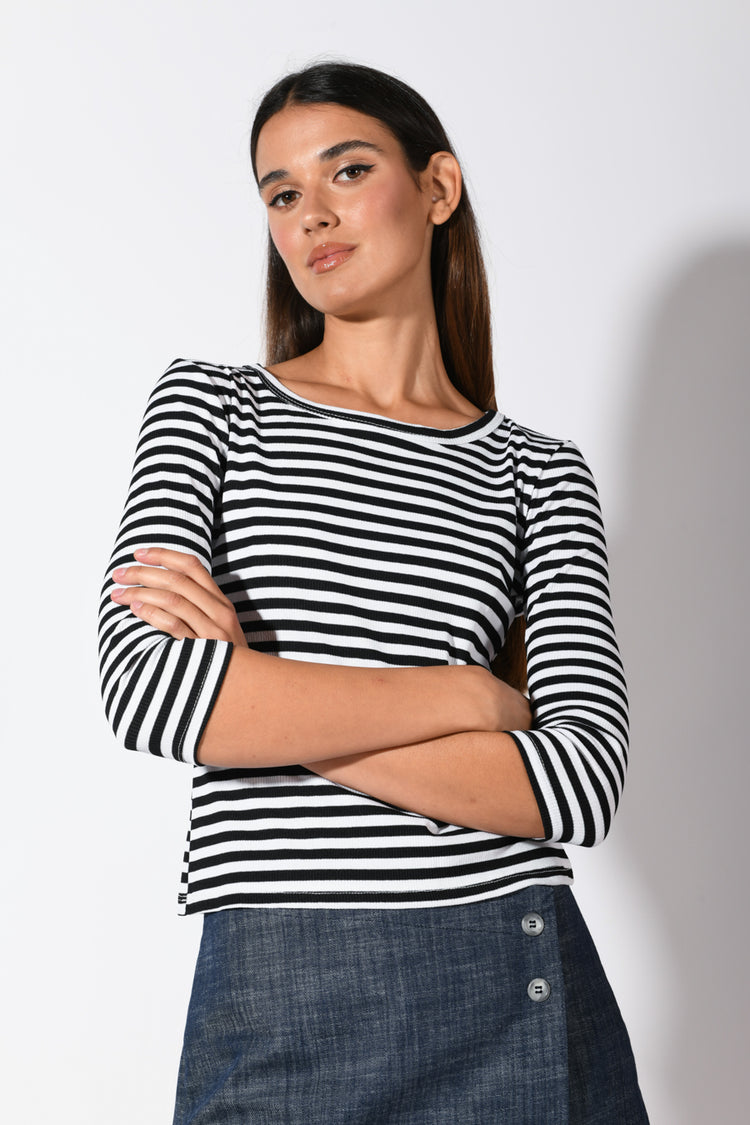 Striped knit top