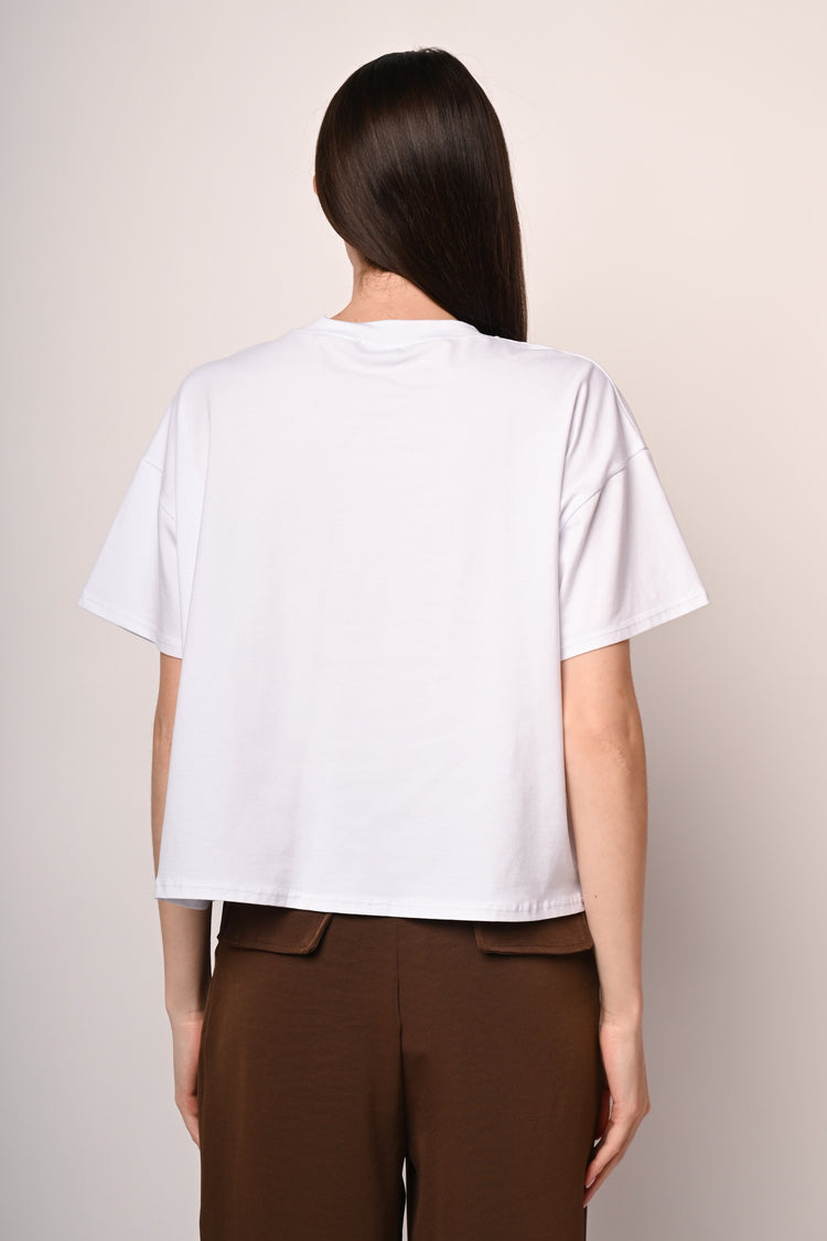 Floral-detail t-shirt