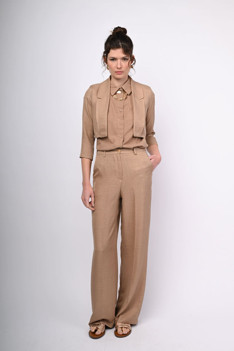 Elasticated waist palazzo trousers