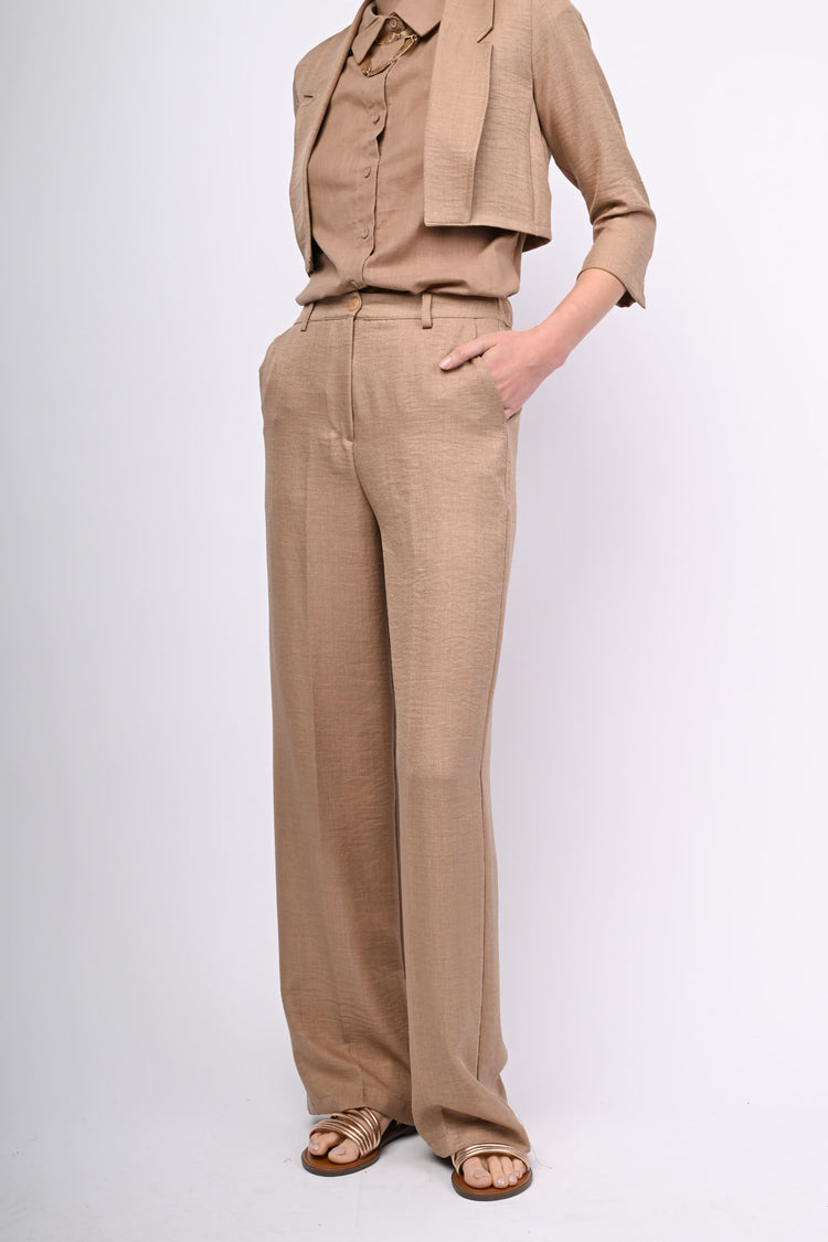Elasticated waist palazzo trousers