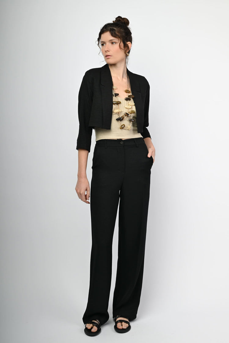 Elasticated waist palazzo trousers