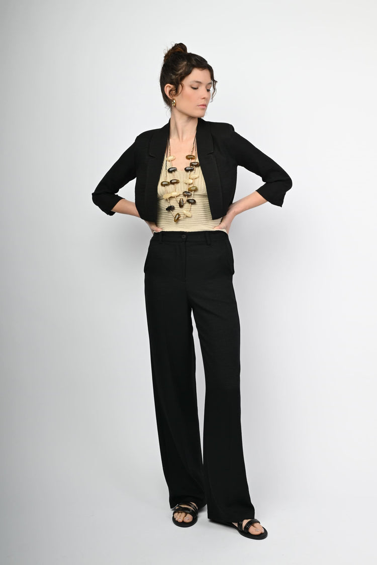 Elasticated waist palazzo trousers