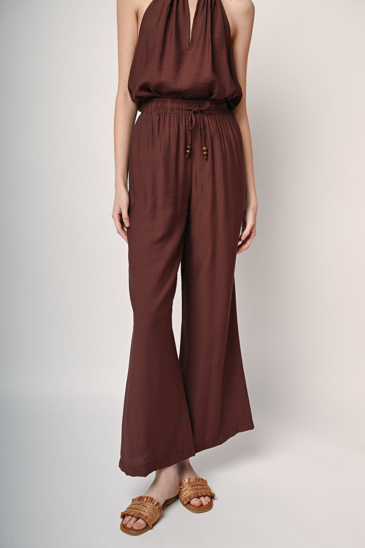 Drawstring wide-leg trousers