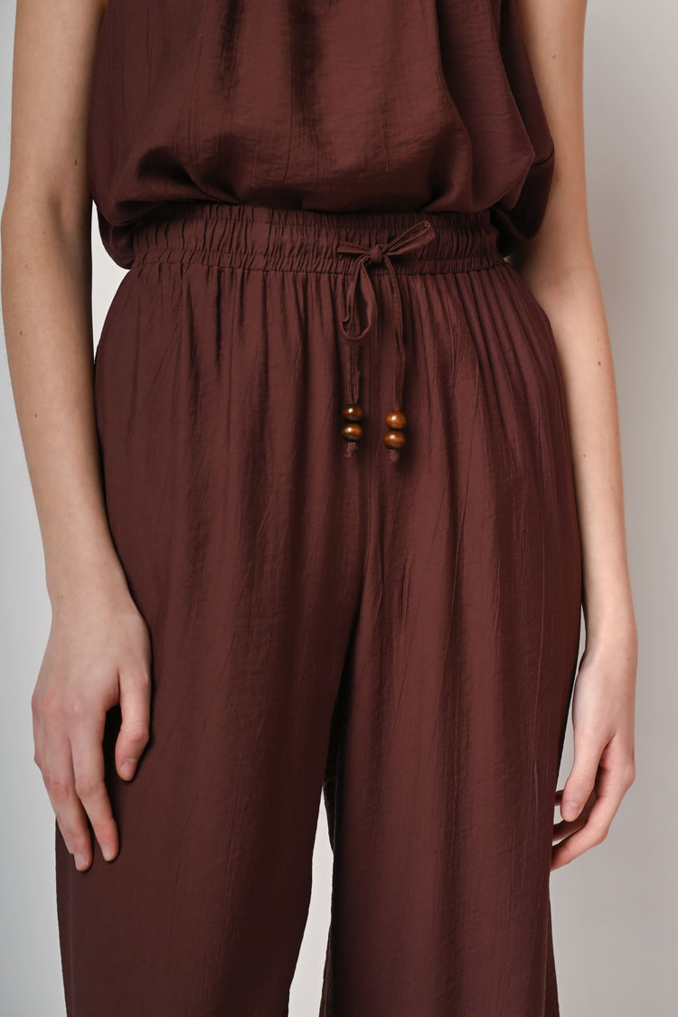 Drawstring wide-leg trousers