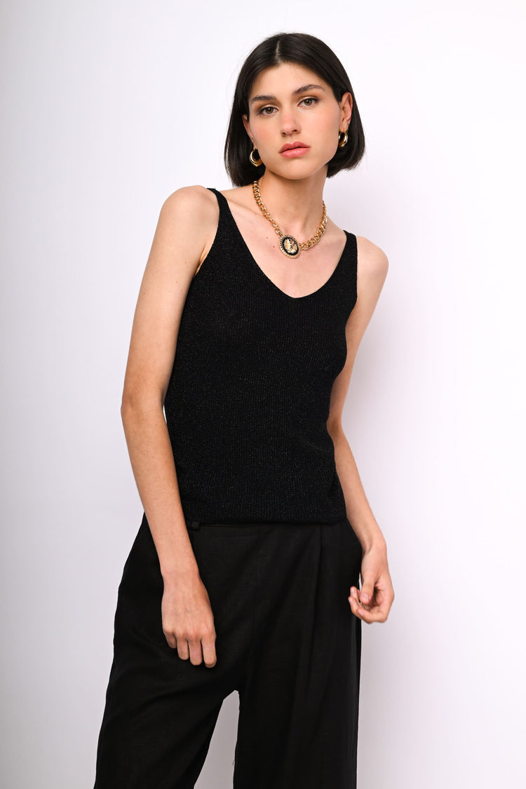 Lurex knit top