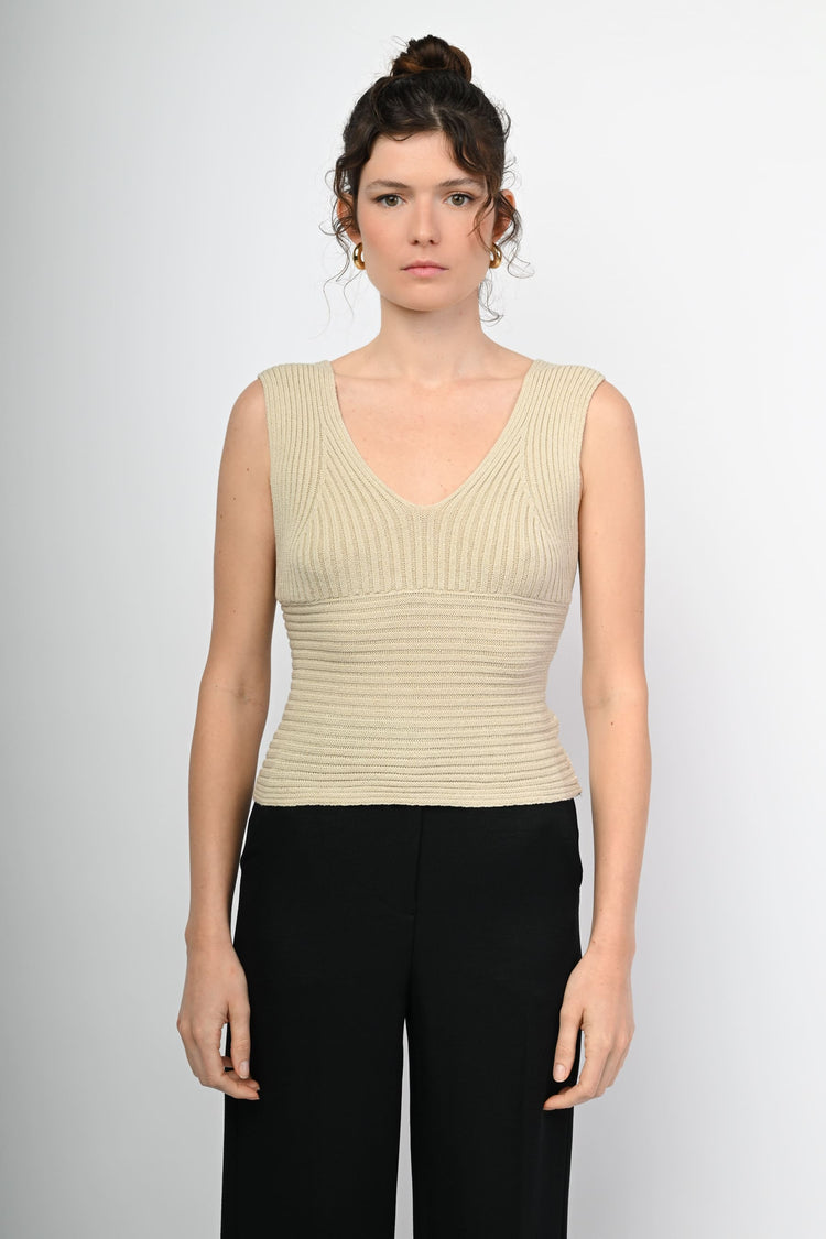 Ribbed knit top