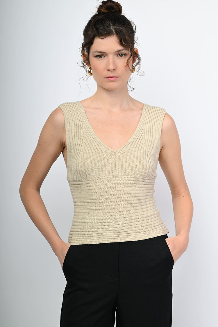 Ribbed knit top