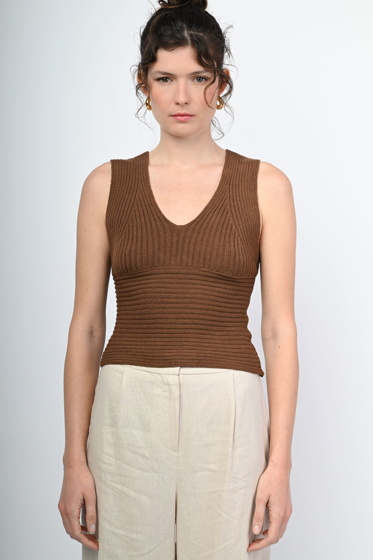 Ribbed knit top