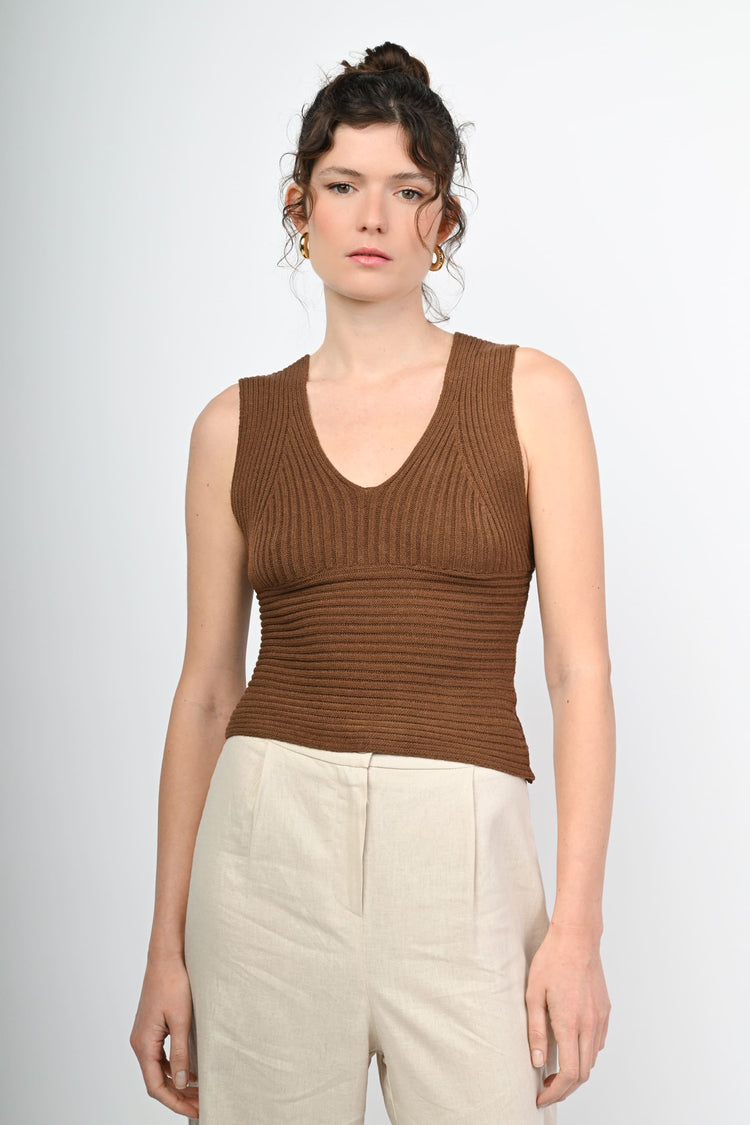 Ribbed knit top