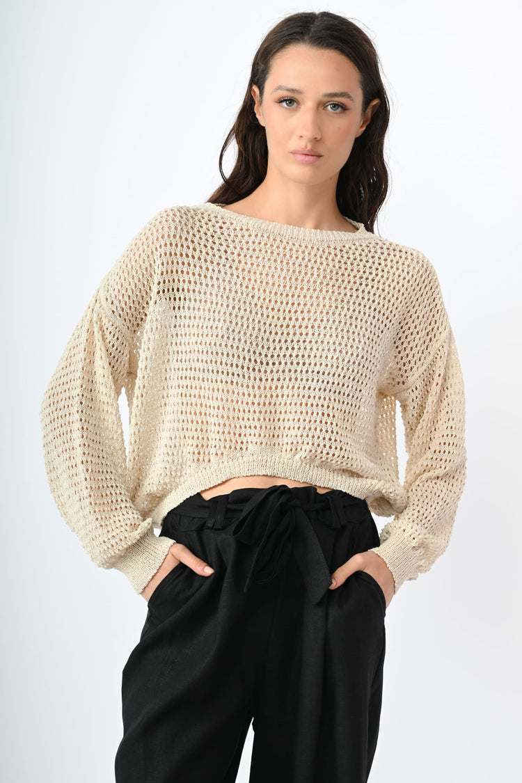Crochet knit sweater