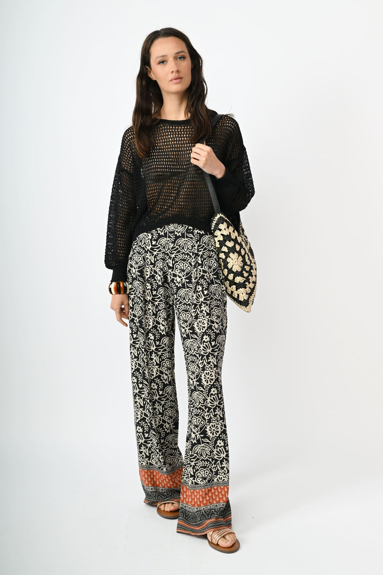 Crochet knit sweater