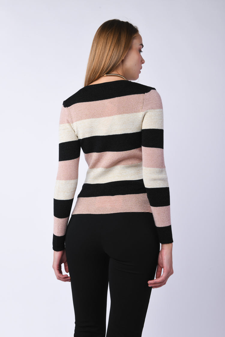 Lurex striped sweater