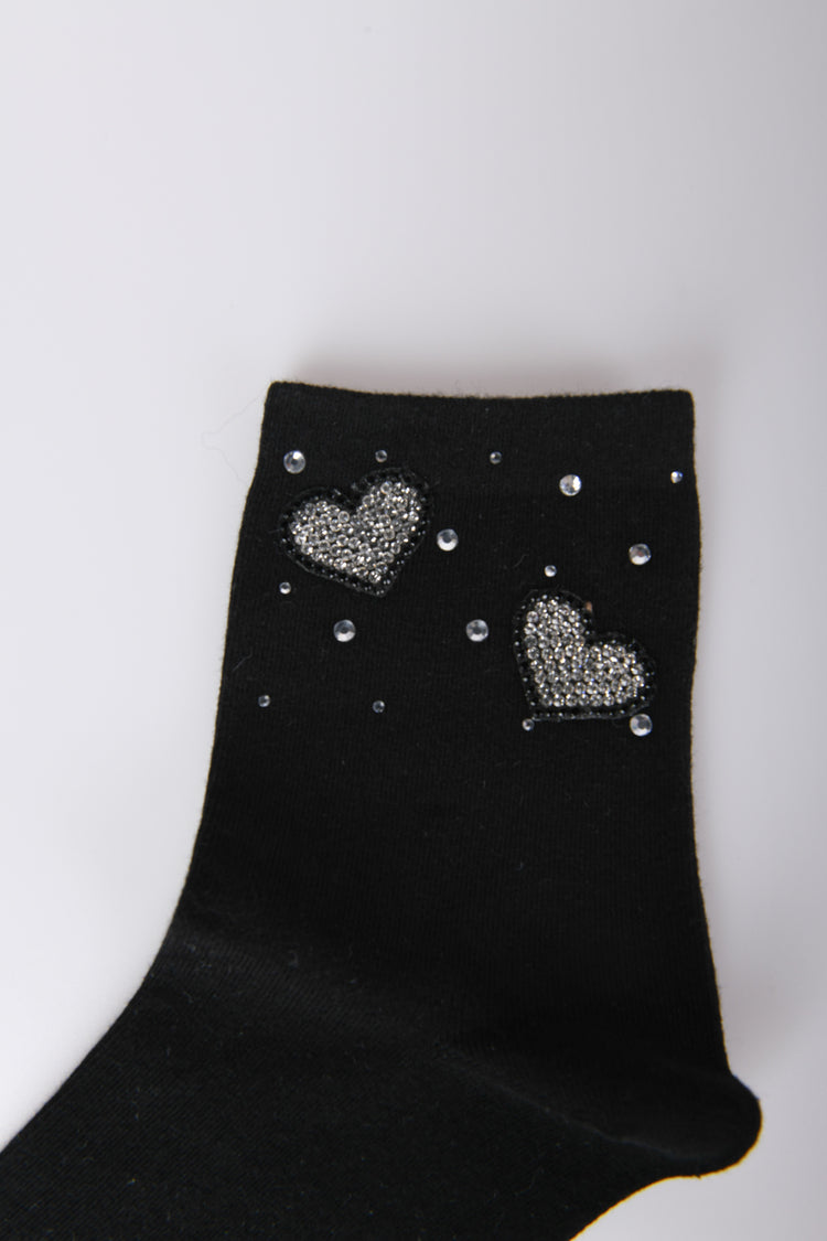 Set of two heart-detail pair of socks