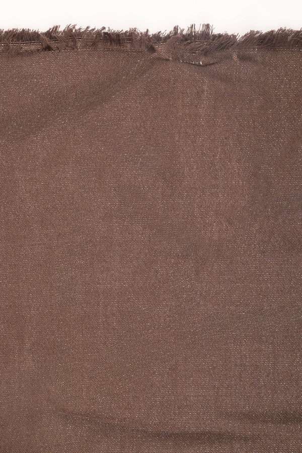 Brown lurex polka-dot scarf