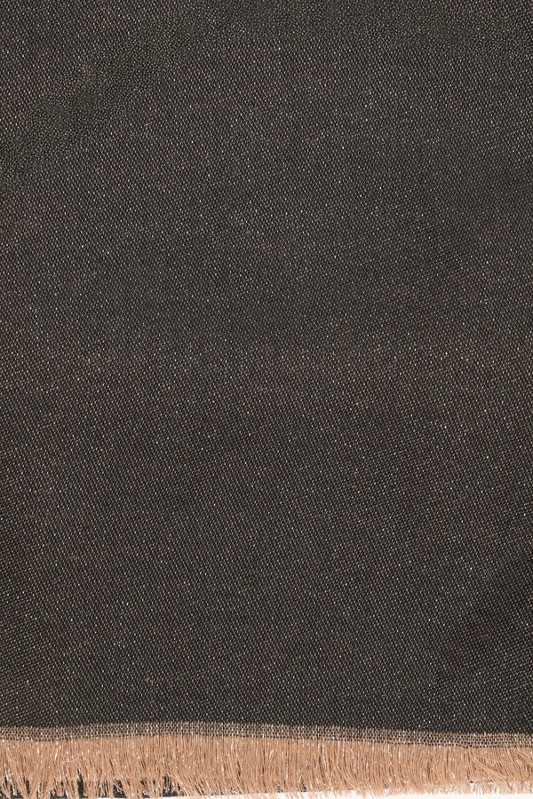 Black lurex polka-dot scarf
