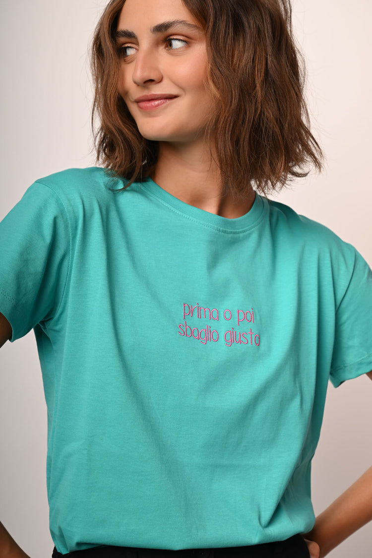 Prima o poi sbaglio giusto cotton t-shirt