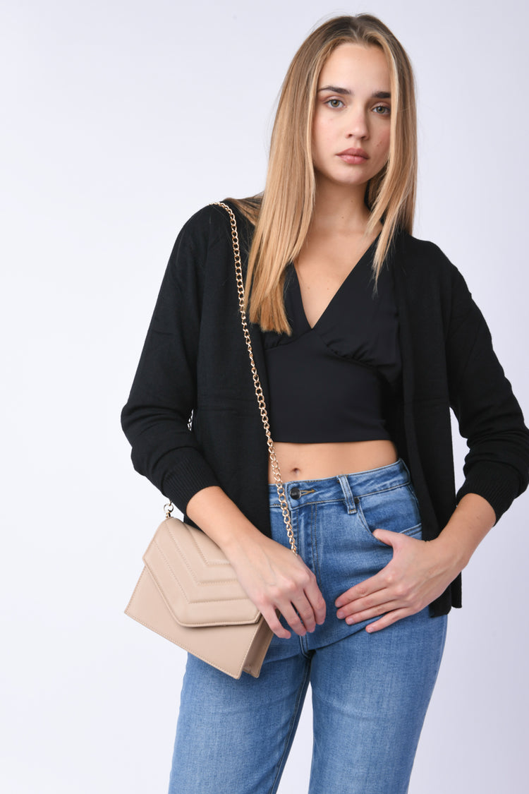 Puffed sleeves cropped top