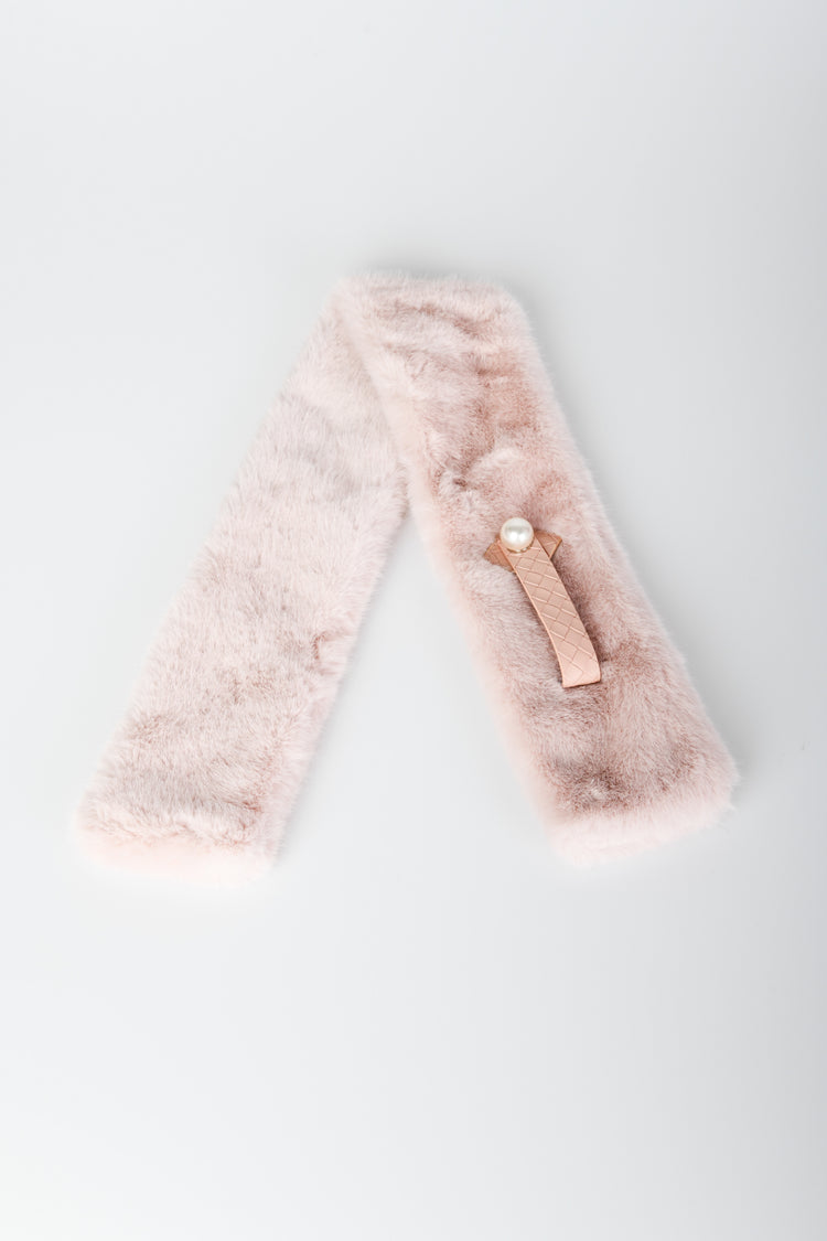 Pearl faux fur scarf