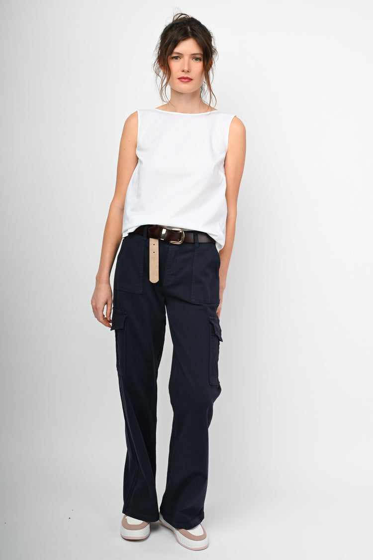 Drill cargo trousers
