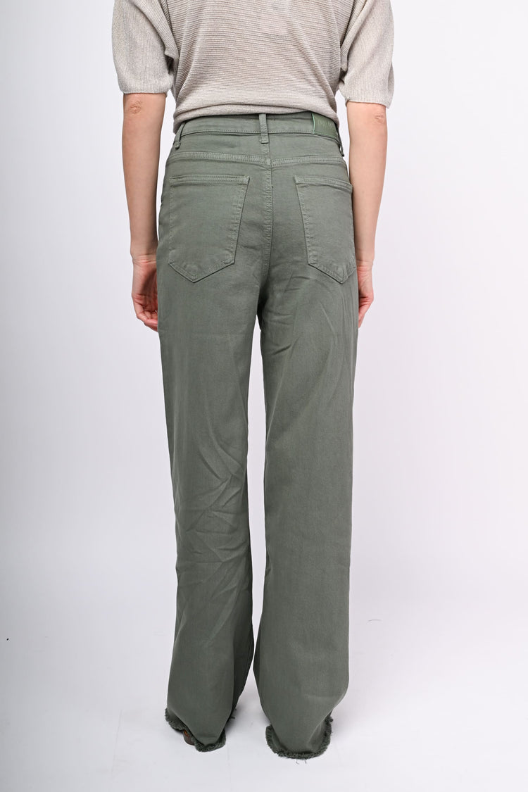 Wide-leg drill trousers