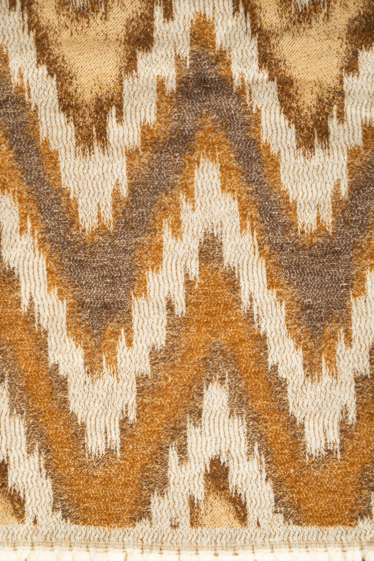 Amber/multicolor chevron motif scarf