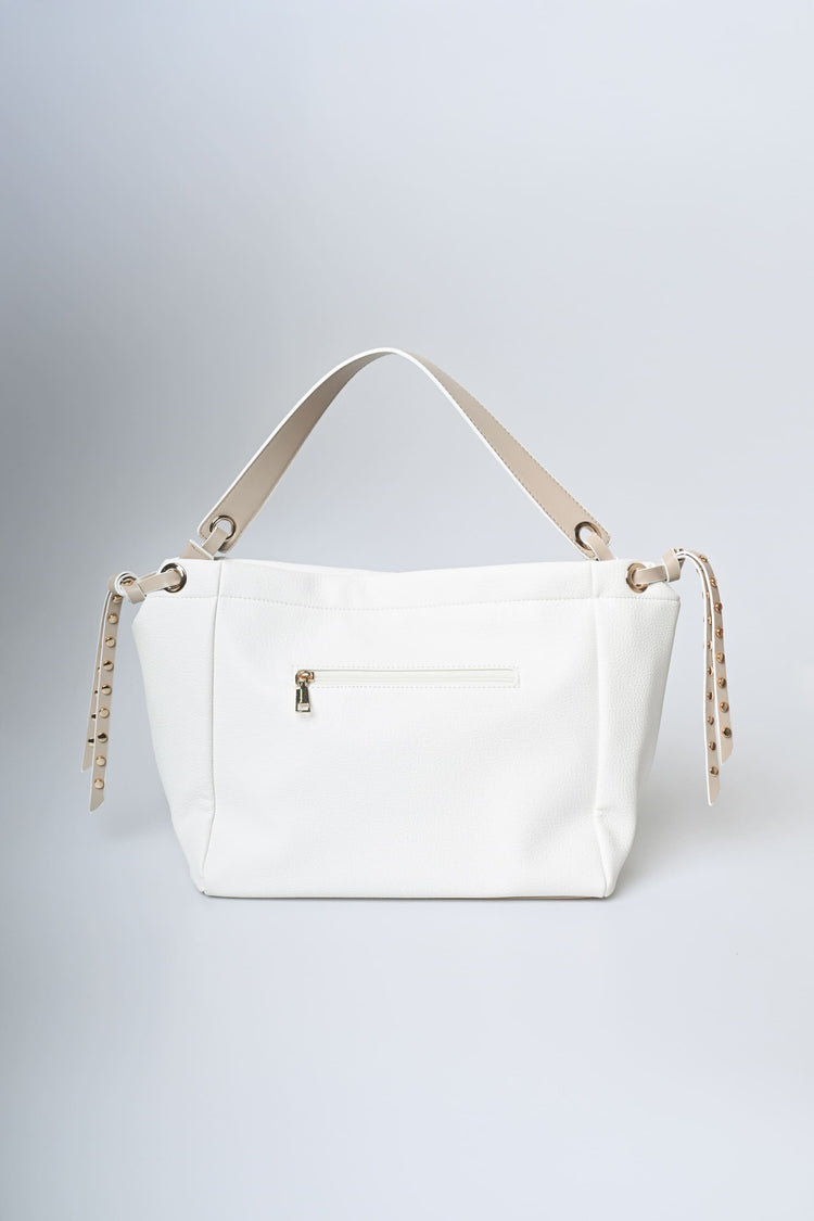 Studded straps shoulder bag