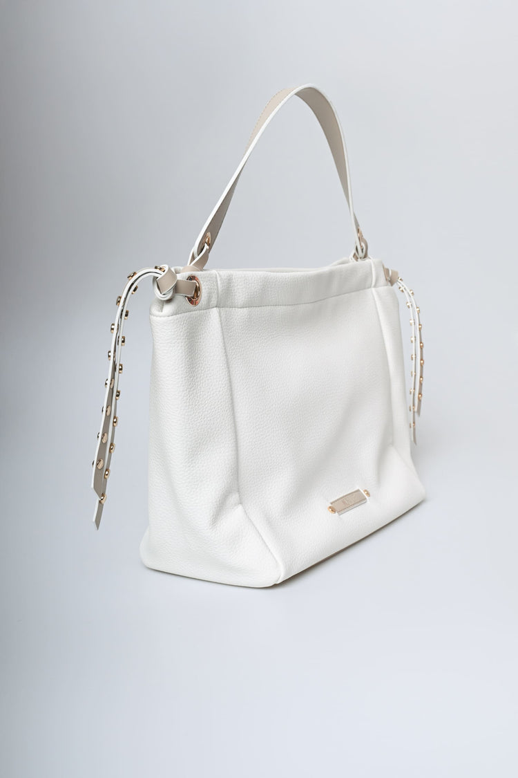 Studded straps shoulder bag