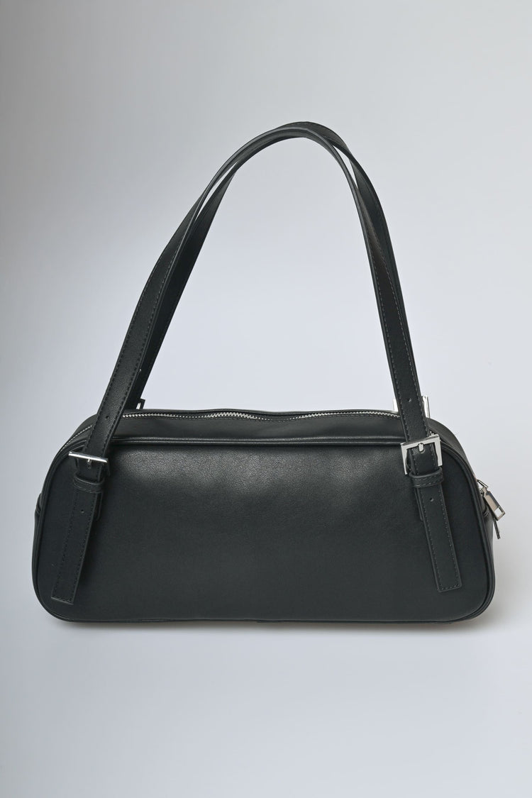 Faux leather shoulder bag
