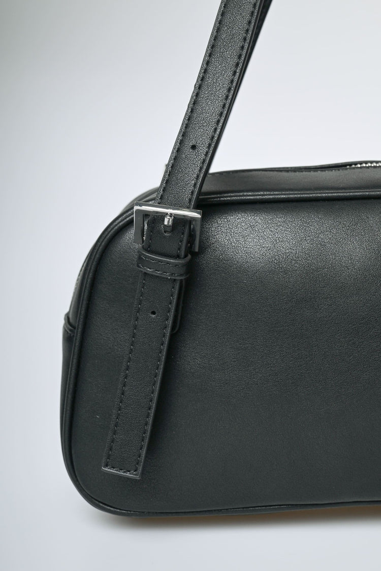 Faux leather shoulder bag