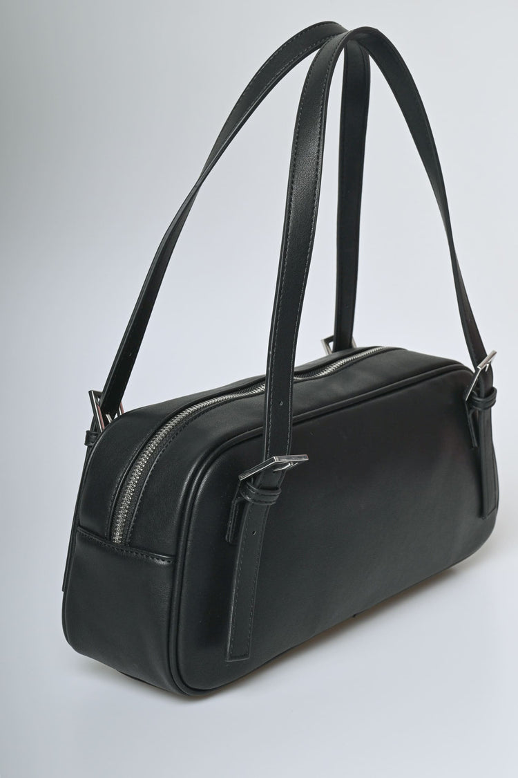 Faux leather shoulder bag