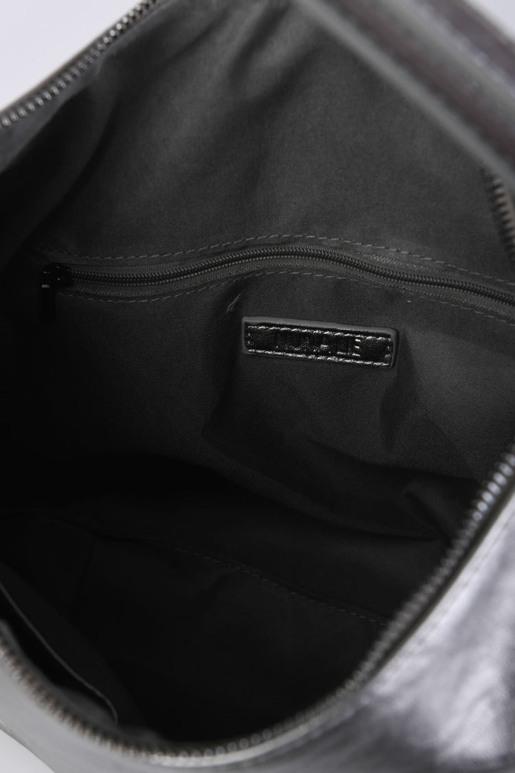 Faux leather shoulder bag