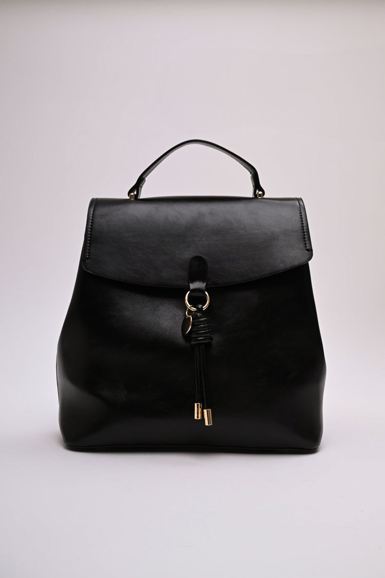 Small faux leather backpack